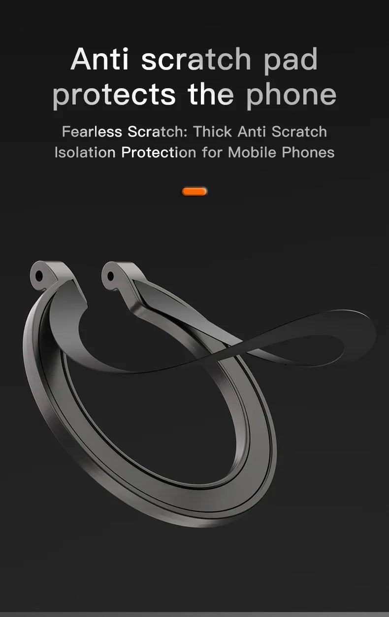 2-in-1 Magnetic Phone Stand – 360° Rotating Car Mount for MagSafe Compatible Devices
