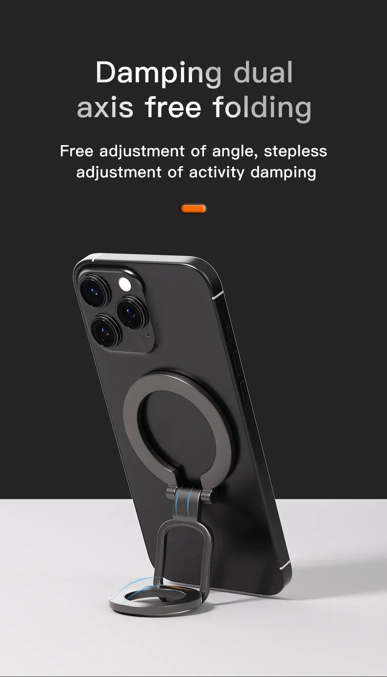 2-in-1 Magnetic Phone Stand – 360° Rotating Car Mount for MagSafe Compatible Devices
